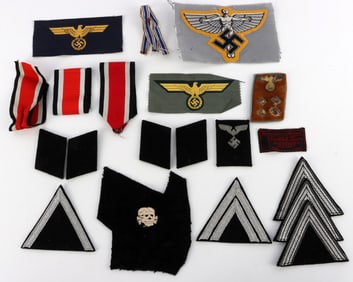WWII GERMAN THIRD REICH CLOTH INSIGNIA LOT