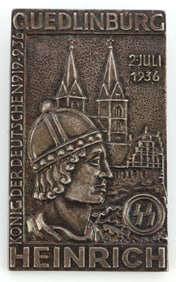WWII GERMAN SS QUEDLINBURG COMMEMORATIVE BADGE