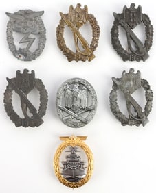 LOT OF 7 WWII GERMAN THIRD REICH BADGES
