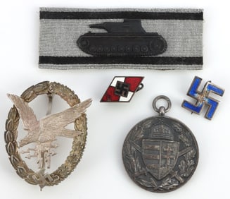 WWII GERMAN THIRD REICH BADGE & MEDAL LOT
