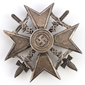 WWII GERMAN CONDOR LEGION SILVER SPANISH CROSS