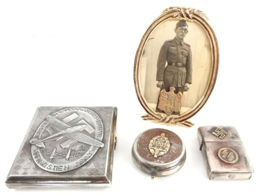 4 WWII GERMAN THIRD REICH FIELD ACCESSORY LOT