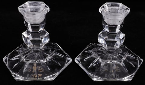LOT 2 WWII GERMAN REICH HITLER CANDLESTICK HOLDERS