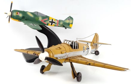 LOT OF 2 WWII GERMAN MESSERSCHMITT FIGHTER MODELS