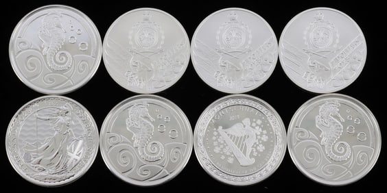 LOT OF 8 WORLD SILVER BULLION COINS SAMOA CZECH