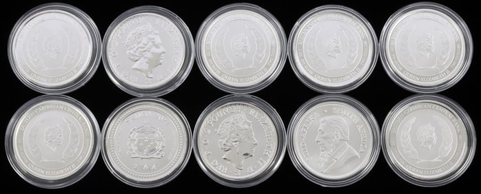 LOT 10 999 FINE SILVER 1 OZT COIN SAMOA MONTSERRAT