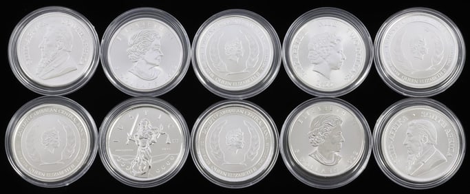 LOT 10 999 FINE SILVER 1 OZT COIN CANADA GIBRALTAR