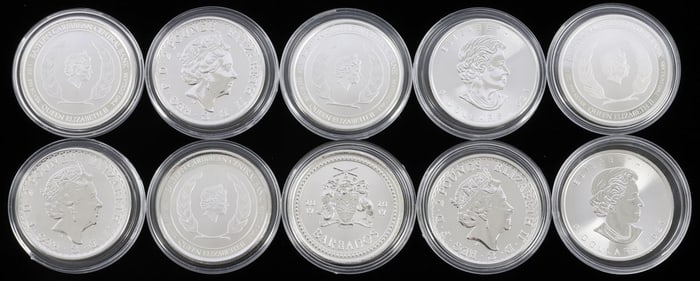 LOT 10 999 FINE SILVER 1 OZT COIN CANADA GRENADA