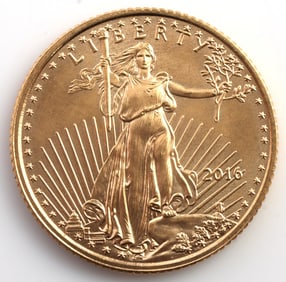 2016 GOLD 1/10 OZT AMERICAN EAGLE BU COIN
