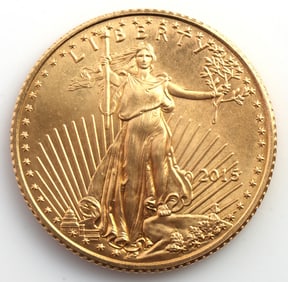 2015 GOLD 1/10 OZT AMERICAN EAGLE BU COIN