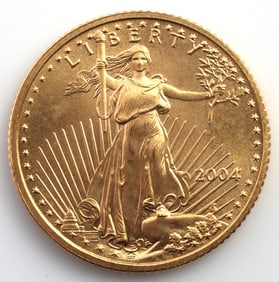 2004 GOLD 1/10 OZT AMERICAN EAGLE BU COIN