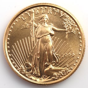 1999 GOLD 1/10 OZT AMERICAN EAGLE BU COIN