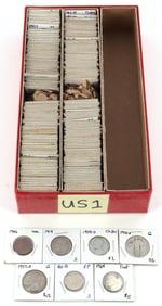 MIXED LOT OF 200 COINS MERCURY DIME BUFFALO NICKEL