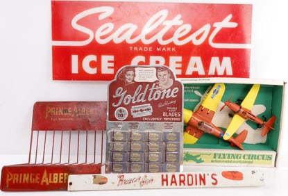 ADVERTISING SIGN LOT HUBLEY SEALTEST PRINCE ALBERT