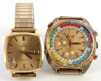 OMEGA AUTOMATIC & WAKMANN CHRONOGRAPH WATCH LOT