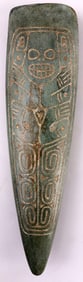 TAINO PRECOLUMBIAN STONE PETALOID AXE