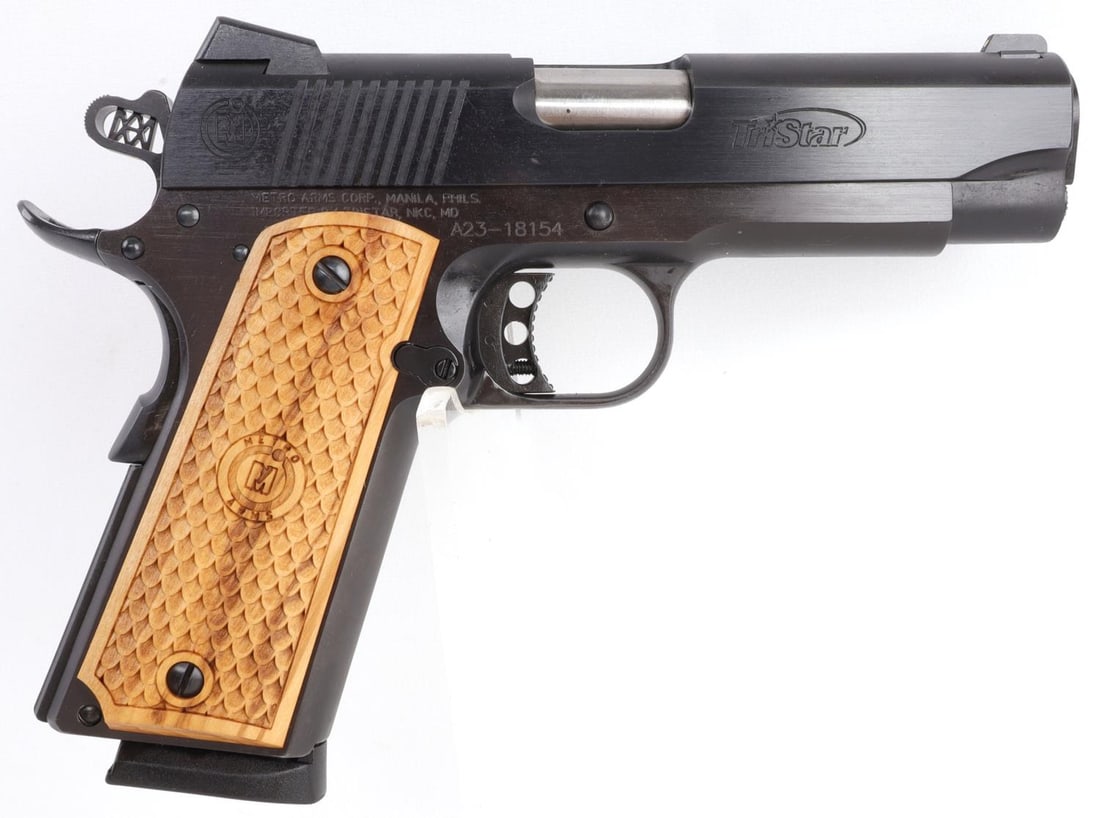 TRISTAR AC 1911 COMMANDER .45 ACP PISTOL NIB: New in box Tristar American Classic 1911 Commander semi-automatic pistol. Model 85620. Includes one (1) magazine. FFL required for transfer. No international shipping. Know your state's firearm laws b