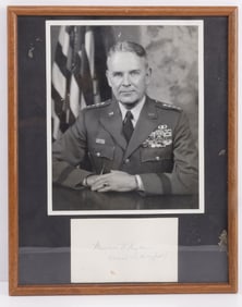 4-STAR GENERAL MAXWELL D TAYLOR SIGNED PHOTOGRAPH
