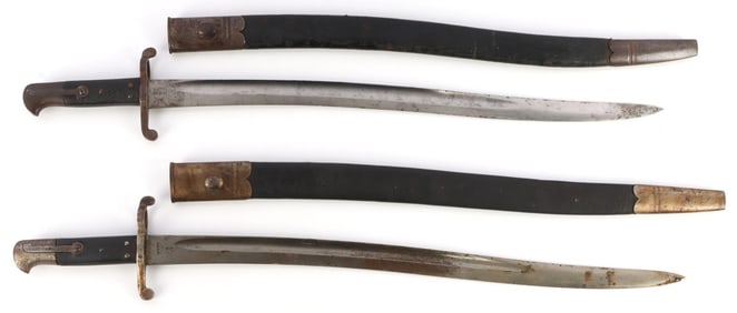 BRITISH P1856 & P1858 YATAGHAN SWORD BAYONET PAIR