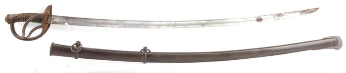 US CIVIL WAR CONFEDERATE CAVALRY SABER GLAZE & CO