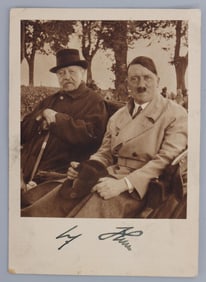 WWII GERMAN ADOLF HITLER WITH HINDENBURG AUTOGRAPH