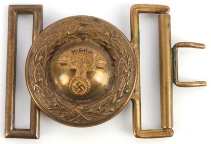 WWII GERMAN NSKK MOTOR CORPS OFFICER'S BELT BUCKLE