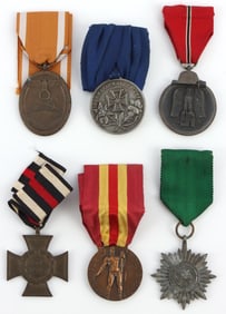 LOT 6 WWII GERMAN ITALY FASCIST & JAPANESE MEDALS
