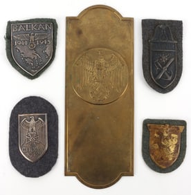 WWII GERMAN THIRD REICH SLEEVE BADGE & DOOR EAGLE