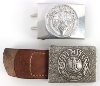 WWII GERMAN HITLER YOUTH & WEHRMACHT BELT BUCKLES