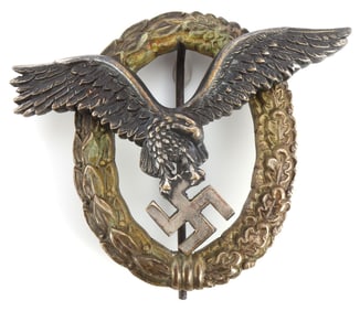 WWII GERMAN THIRD RIECH LUFTWAFFE PILOT BADGE