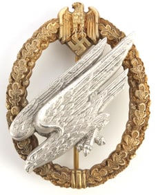 WWII GERMAN THIRD ARMY PARATROOPER BADGE