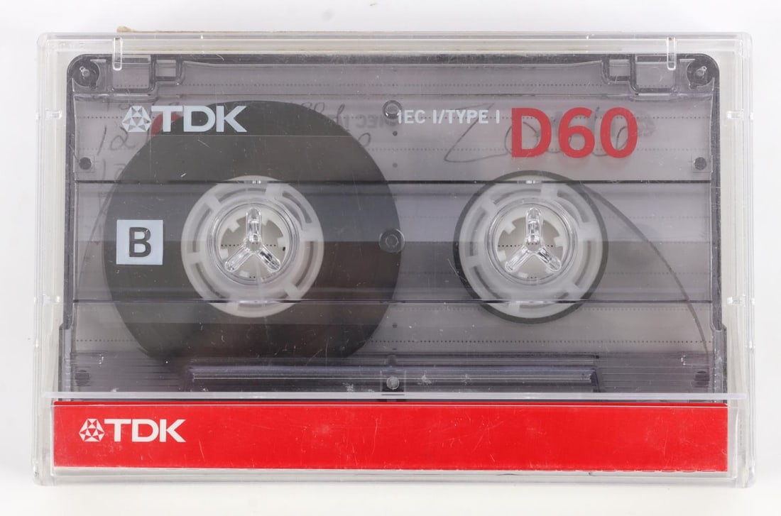 CHARLES MANSON PRISON CASSETTE TAPE RECORDING: Tape featuring Charles Manson, the leader of the Manson Family that was convicted of nine murders in 1969. This tape was recorded by Shannon Phillips, who received multiple calls from Manson and recor