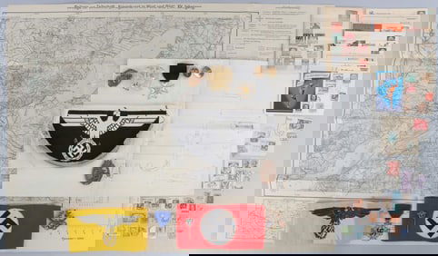 WWII REICH ASSORTED BADGE PIN PHOTO ARMBAND LOT