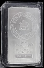 10 OZT OUNCE 999 FINE SILVER BAR INGOT CANADA MINT
