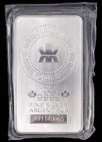 10 OZT OUNCE 999 FINE SILVER BAR INGOT CANADA MINT