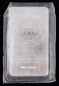 10 OZT OUNCE 999 FINE SILVER BAR INGOT CANADA MINT