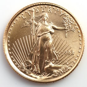 1998 GOLD 1/10 OZT OUNCE AMERICAN EAGLE BU COIN