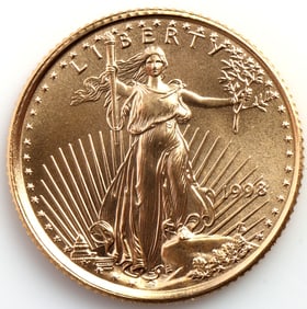 1998 GOLD 1/10 OZT OUNCE AMERICAN EAGLE BU COIN