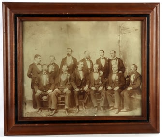 1870 PHOTOGRAPH OF GROUP OF MASONS IN BERKS COUNTY