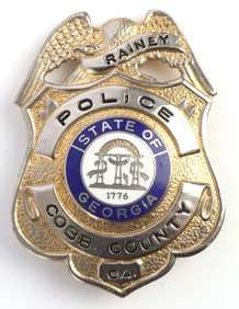 COBB COUNTY NAMED POLICE BADGE