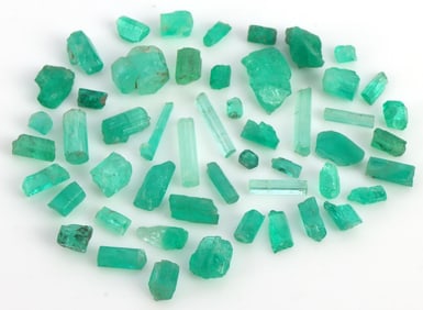 24 CARATS OF UNCUT COLOMBIAN EMERALDS