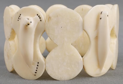 WALRUS TUSK FIGURAL PANEL BRACELET