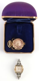 SET OF 2 10K ROLLED GOLD PLATE WATCHES GOTHAM