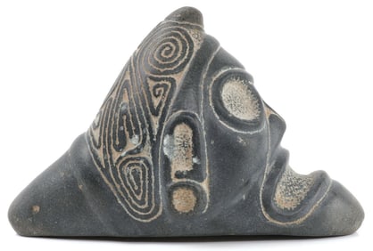 TAINO STONE HEAD ZEMI TRIGONOLITO