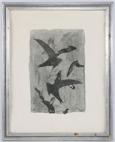 GRAVURE PRINT OF BIRDS IN FLIGHT BY GEORGES BRAQUE
