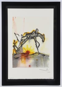 SALVADOR DALI THE HORSE OF LABOR LITHO WITH COA