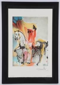 SALVADOR DALI THE CHRISTIAN KNIGHT LITHO WITH COA
