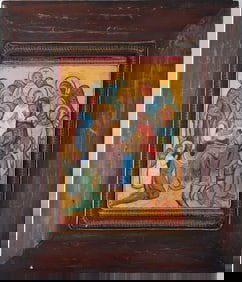 AUGUSTE PIRRUNG BYZANTINE ICON STYLE PAINTING