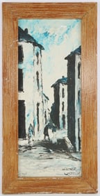 HOMER COSTELLO OIL PAINTING STREET SCENE