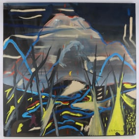 LARGE UNTITLED PAINTING BY KENRICK J. MCFARLANE